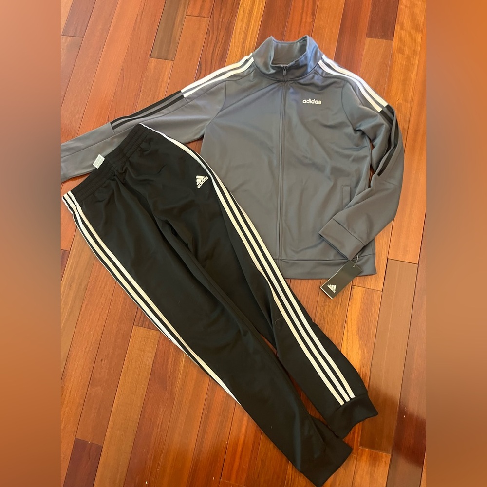 Adidas Black/gray Track suit